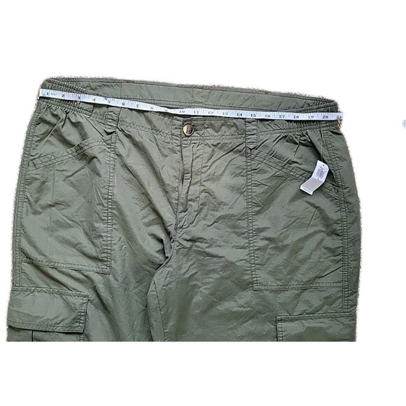 Old Navy Alpine Tundra Green Full Lngth Wide Leg Cargo Pants Women’s Size XL NWT - Picture 5 of 16